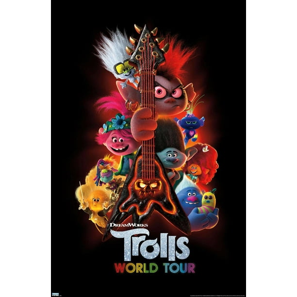 2020 Trolls World Tour Movie Poster 24x36 Inch Wall Art Portrait Print